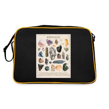 Tafel der Kristalle - Retro Tasche - Schwarz/Gold - Hinten