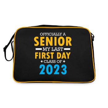 Officiellement un senior Ma dernière classe de premier jour de 202 - Sac Retro - noir/or - Dos