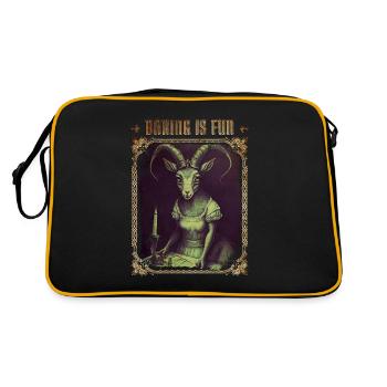 Baking is Fun Goth - Retro Tasche - Schwarz/Gold - Hinten