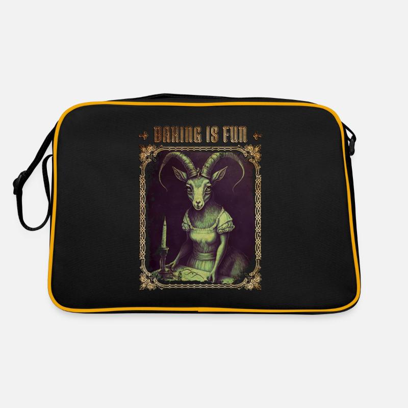 La cuisson est Fun Goth - Sac Retro - noir/or