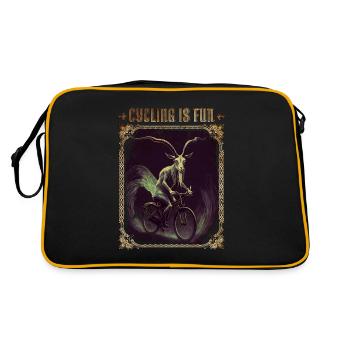 Cycling is Fun Goth - Retro Bag - black/gold - Back