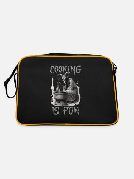 Cooking is Fun Goth - Retro Bag - black/gold - Back