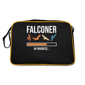 Falconer In Progress - Retro Tasche - Schwarz/Gold - Hinten