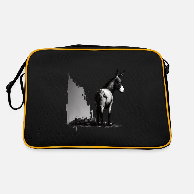 Donkey Artful stencil printing Retro Bag