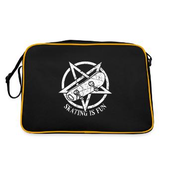 Satanic Occult Satan Skating is fun - Retro Bag - black/gold - Back