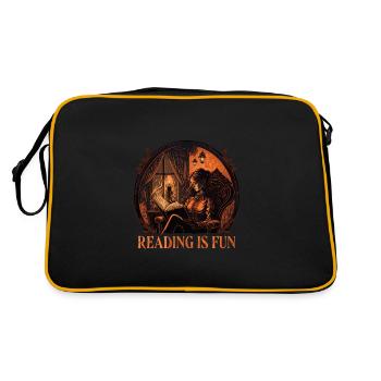 Reading is Fun Goth - Retro Bag - black/gold - Back