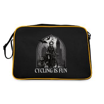 Satanic Occult Satan Cycling is fun - Retro Bag - black/gold - Back