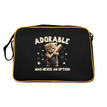 Adorable n’a jamais été une option chat - Sac Retro - noir/or - Dos