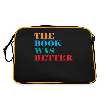 Book Club The Book Was Better - Retro Tasche - Schwarz/Gold - Hinten