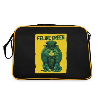 Journée de la Saint-Patty verte féline - Sac Retro - noir/or - Dos
