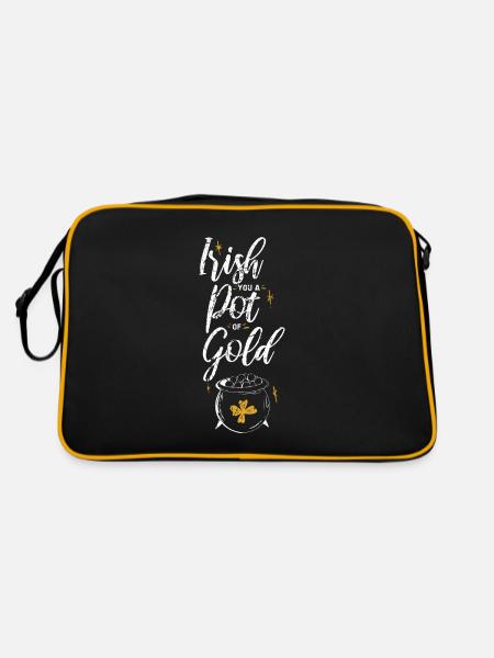Irish You A Pot Of Gold Vintage - Retro Bag - black/gold - Back