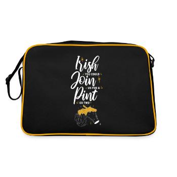 Irlandais, vous pourriez nous rejoindre pour une pinte ou deux - Sac Retro - noir/or - Dos