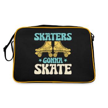 Roller Skating - Skaters Gonna Skate - Retro Bag - black/gold - Back