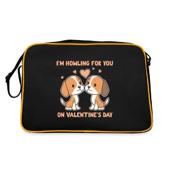 Je hurle pour toi le jour de la Saint-Valentin - Sac Retro - noir/or - Dos