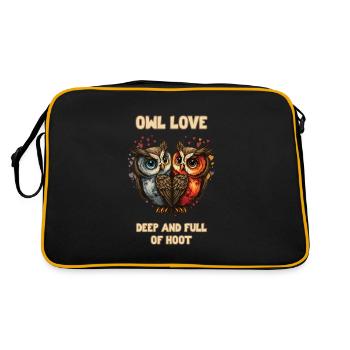 Owl Love is Deep and Full of Hoot Valentine's Day - Retro Bag - black/gold - Back