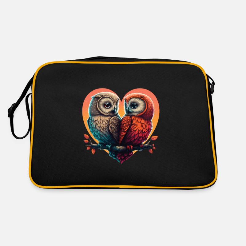Cœur de hibou Saint-Valentin Sac Retro