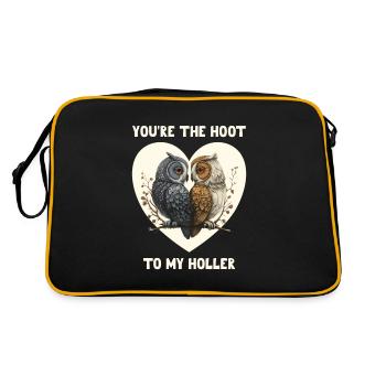 You're the Hoot to my Holler Valentine's Day - Retro Bag - black/gold - Back