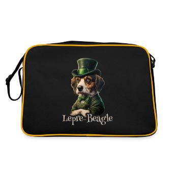 Lepre-Beagle Dog St. Patty - Sac Retro - noir/or - Dos
