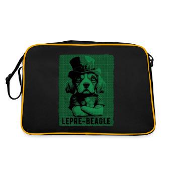 Lepre-Beagle Dog St. Patty - Sac Retro - noir/or - Dos