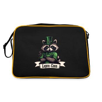 Lepre-Coon Raccoon St. Patty - Sac Retro - noir/or - Dos