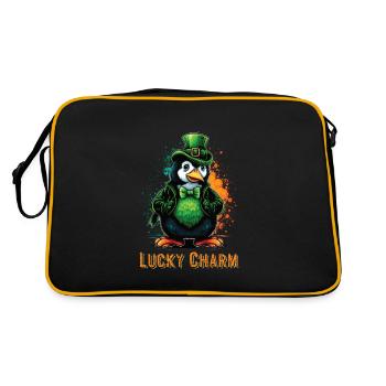 Pingouin porte-bonheur St. Patty - Sac Retro - noir/or - Dos
