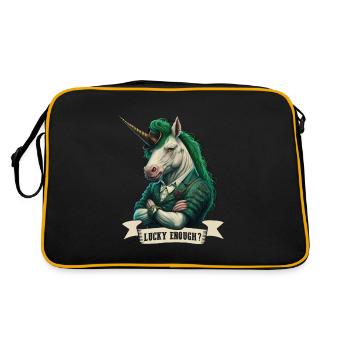 Lucky Enough? Unicorn St. Patty - Retro Bag - black/gold - Back