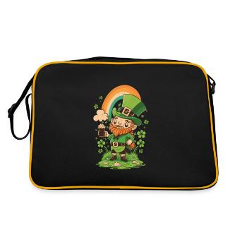 St. Patty Leprechaun - Retro Bag - black/gold - Back