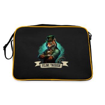Félin tigré St. Patty - Sac Retro - noir/or - Dos