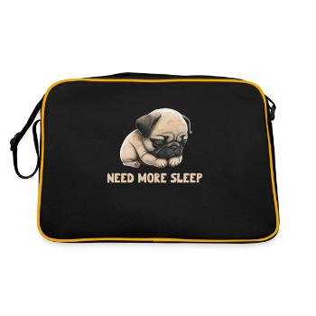 Need more sleep pug - Retro Bag - black/gold - Back