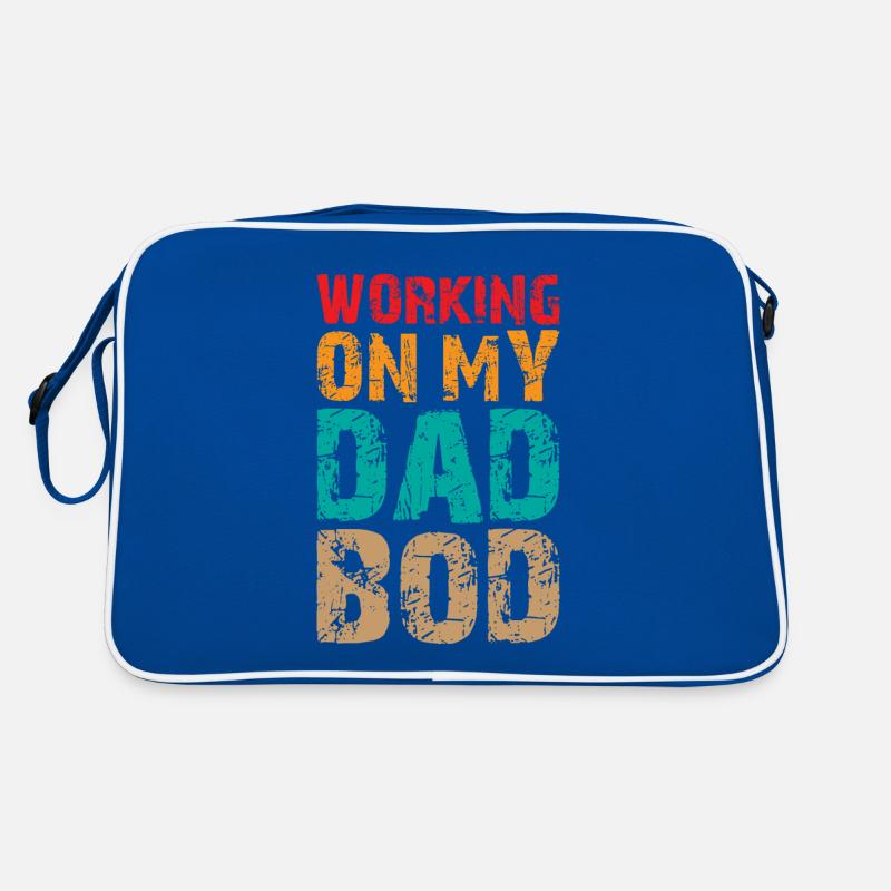 Dad Joke Pun Saying - Working on my Dad Bod Retro Bag