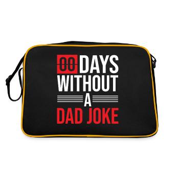 Blague de papa Jeu de mots disant Zéro jours sans blague de papa - Sac Retro - noir/or - Dos