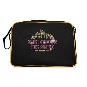 Slim Cheers, Big Smile, No Buccal Fat - Retro Bag - black/gold - Back