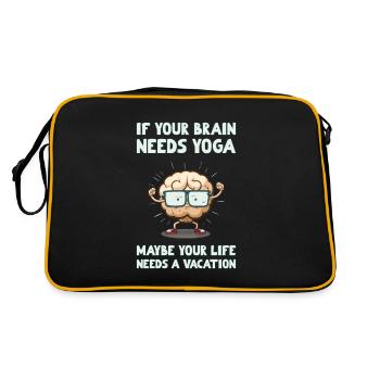 Brain Yoga, maybe your life needs a vacation - Retro Bag - black/gold - Back