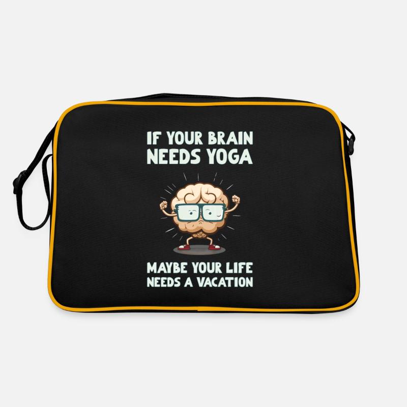 Brain Yoga, maybe your life needs a vacation Retro Tasche