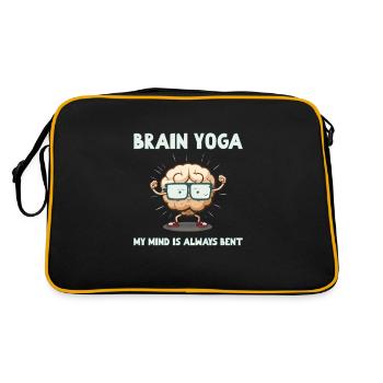 Brain Yoga, My Mind Is Always Bent - Retro Bag - black/gold - Back