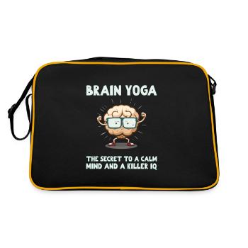 Brain Yoga The Secret to a Calm Mind & a Killer IQ - Retro Bag - black/gold - Back