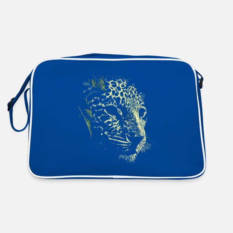 Schneeleopard Retro Tasche