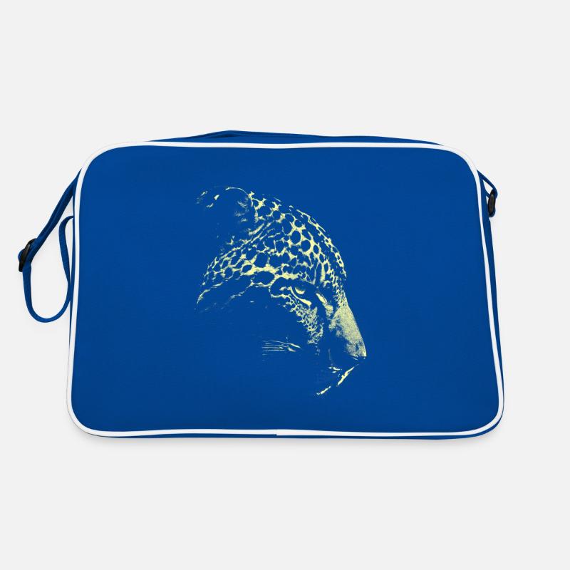 Schneeleopard Retro Tasche