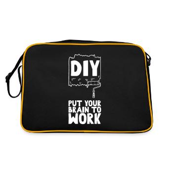 DIY Put Your Brain to Work - Retro Bag - black/gold - Back