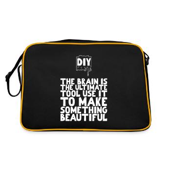 DIY The brain is the ultimate tool - Retro Bag - black/gold - Back