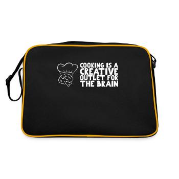 Cooking is a creative outlet for the brain - Retro Bag - black/gold - Back