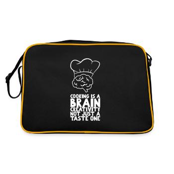 La cuisine est une créativité cérébrale, pas seulement une créativité gustative - Sac Retro - noir/or - Dos