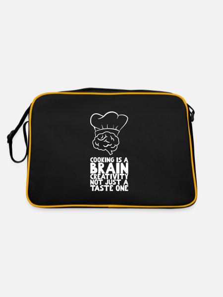 La cuisine est une créativité cérébrale, pas seulement une créativité gustative - Sac Retro - noir/or - Dos