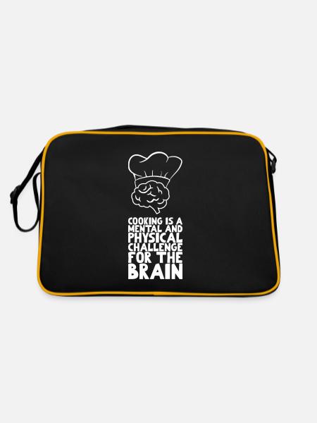 Cooking is a mental and physical challenge - Retro Bag - black/gold - Back