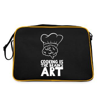 Cooking is the brain's art - Retro Bag - black/gold - Back