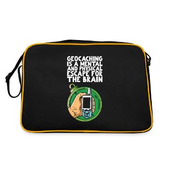 Le géocaching est une évasion mentale et physique - Sac Retro - noir/or - Dos