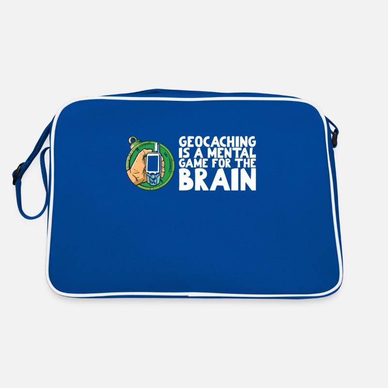 Geocaching is a mental game for the brain Retro Tasche