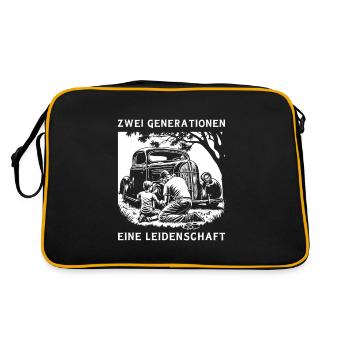 Deux générations une passion - Sac Retro - noir/or - Dos