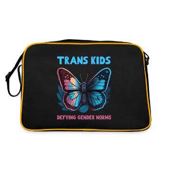 Trans Kids Defying Gender Norms - Retro Bag - black/gold - Back