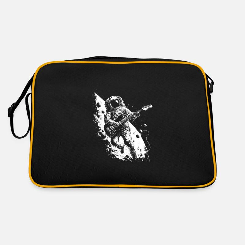 Astronaut Guitar Player Retro Tasche
